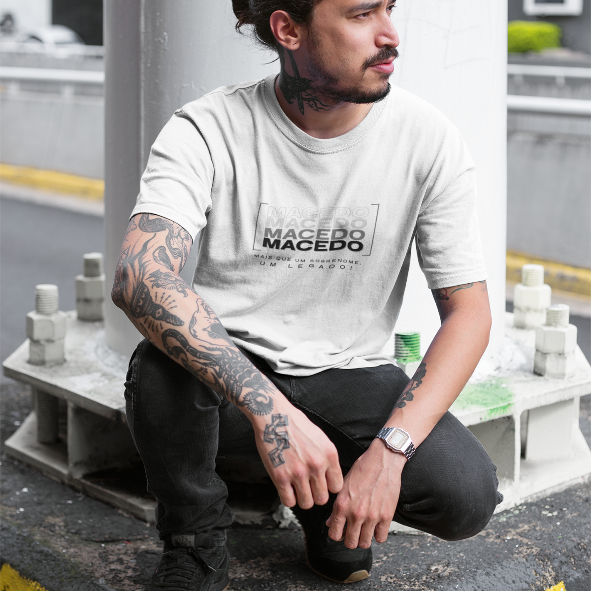 Camiseta Unissex “Macedo, Mais que um Sobrenome, um Legado!” – Vista o Legado (Malha Quality)