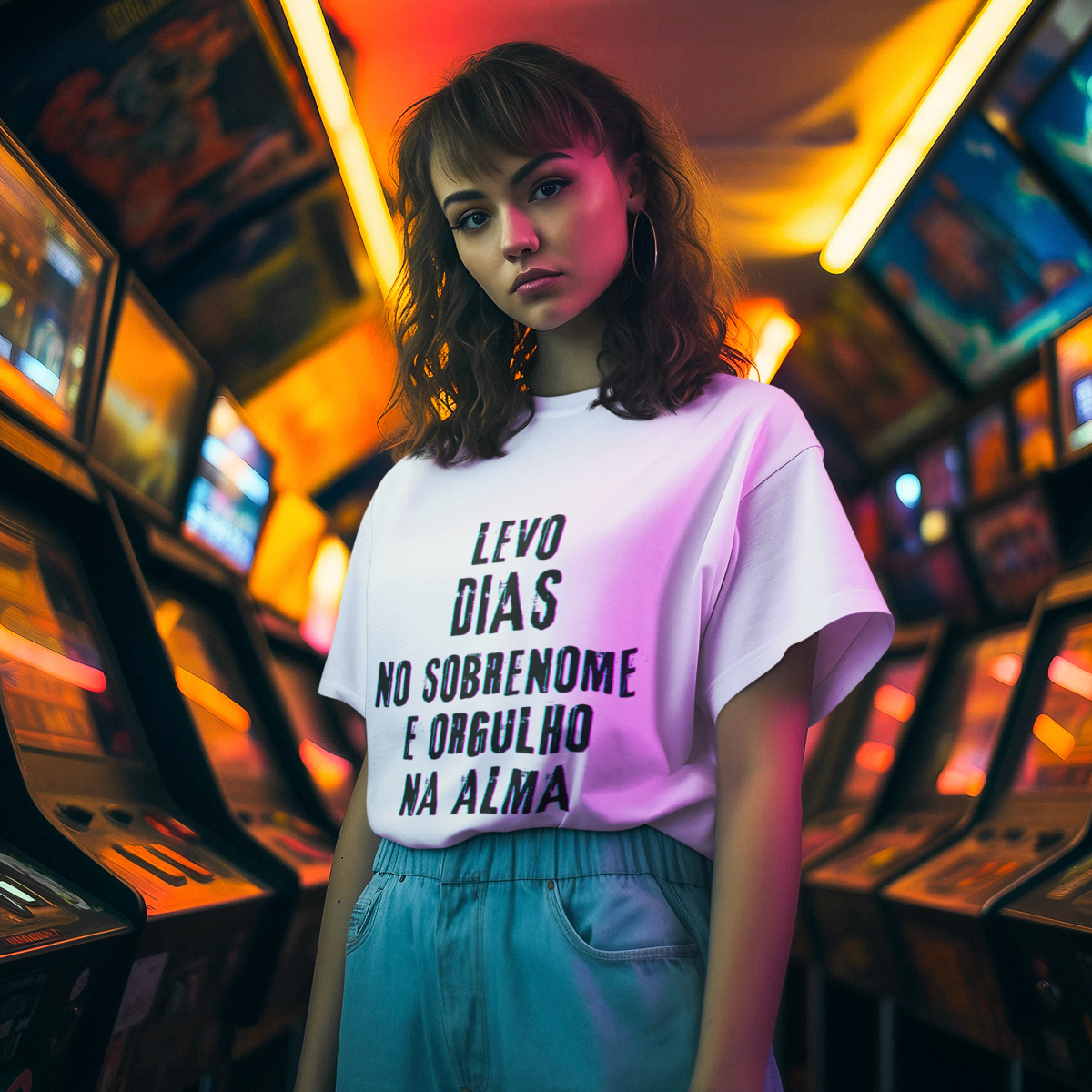 Camiseta Unissex Dias no Nome, Orgulho na Alma (Malha Quality)