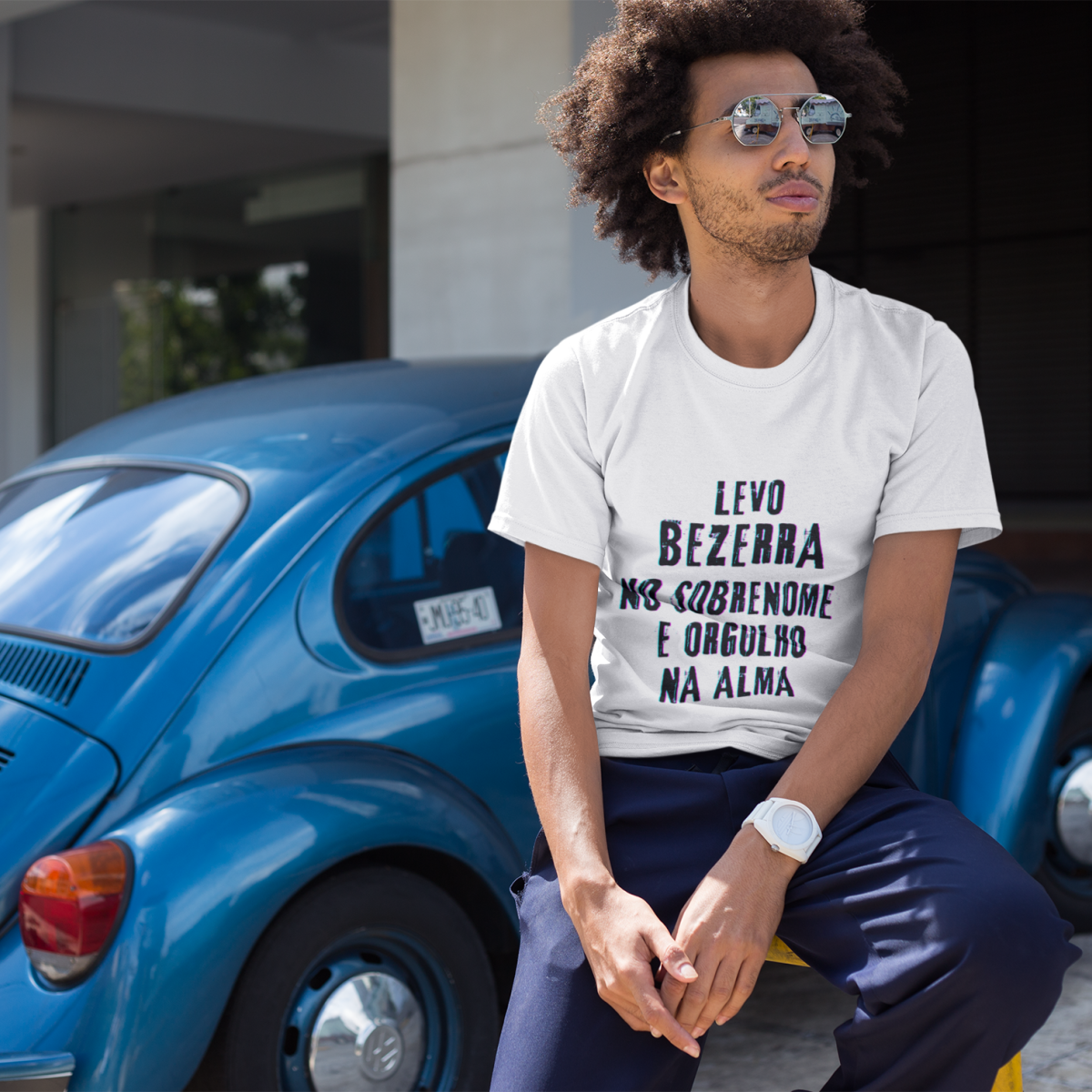 Camiseta Unissex Bezerra no Nome, Orgulho na Alma (Malha Quality)