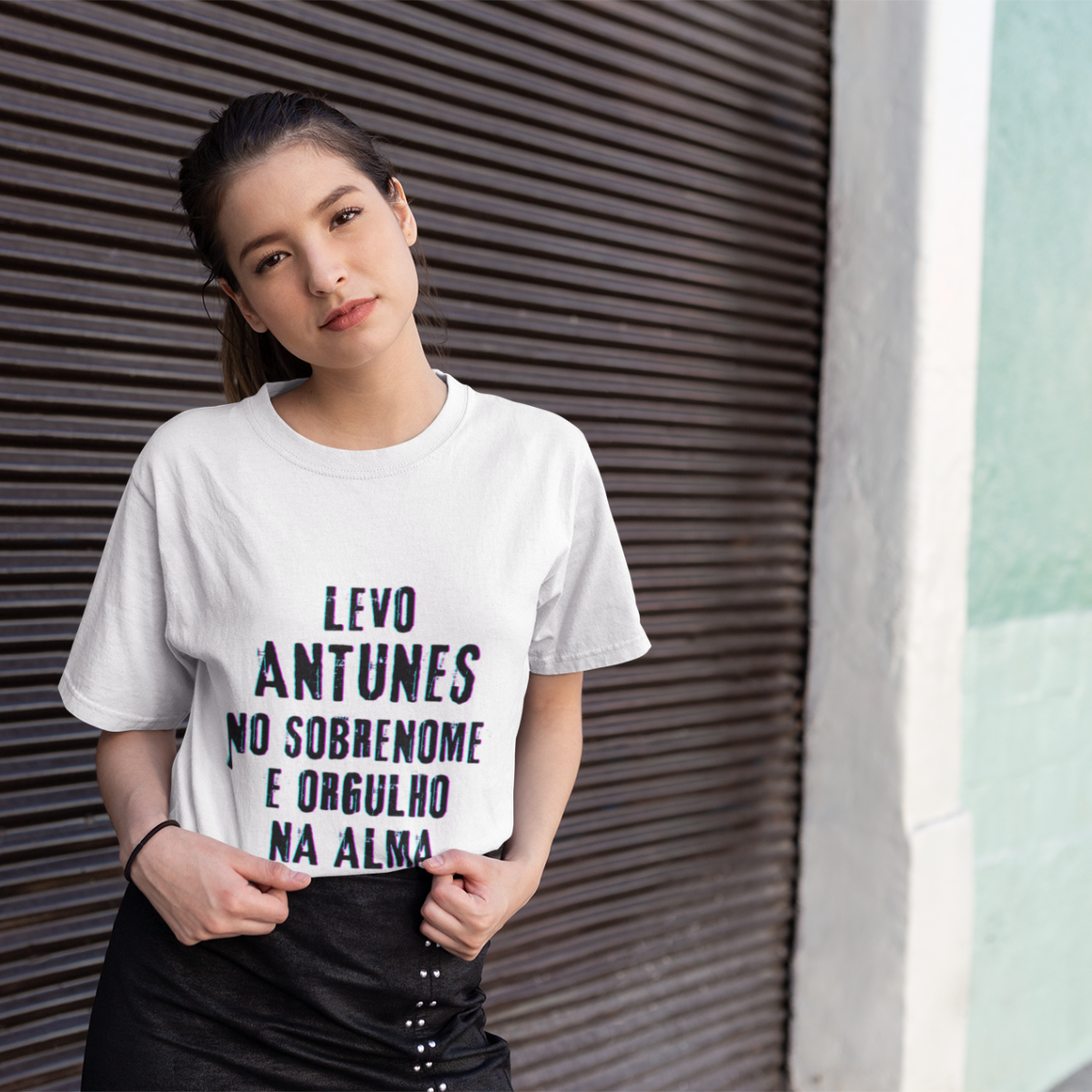 Camiseta Unissex Infanto-Juvenil Antunes no Nome, Orgulho na Alma (Malha Quality)