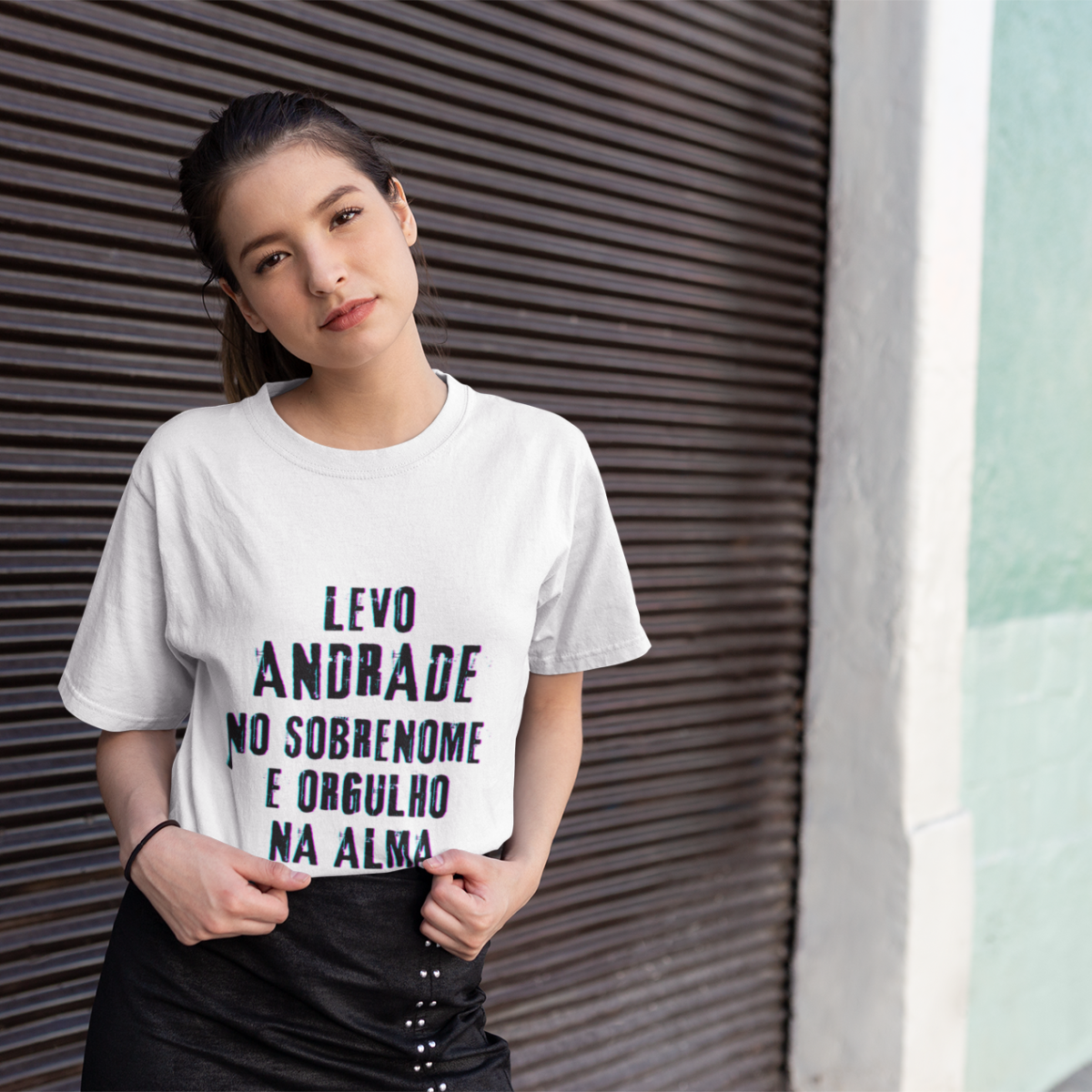 Camiseta Unissex Infanto-Juvenil Andrade no Nome, Orgulho na Alma (Malha Quality)