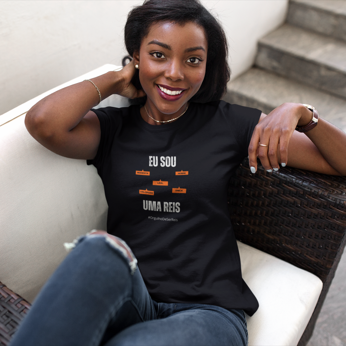 Baby Long Feminina Eu Sou Uma Reis – Nome Que Representa (Malha Quality)