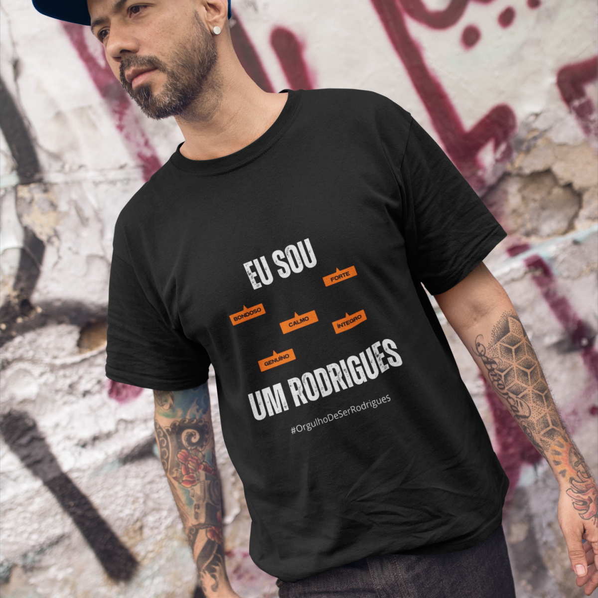 Camiseta Masculina Eu Sou Um Rodrigues – Nome Que Representa (Malha Quality)
