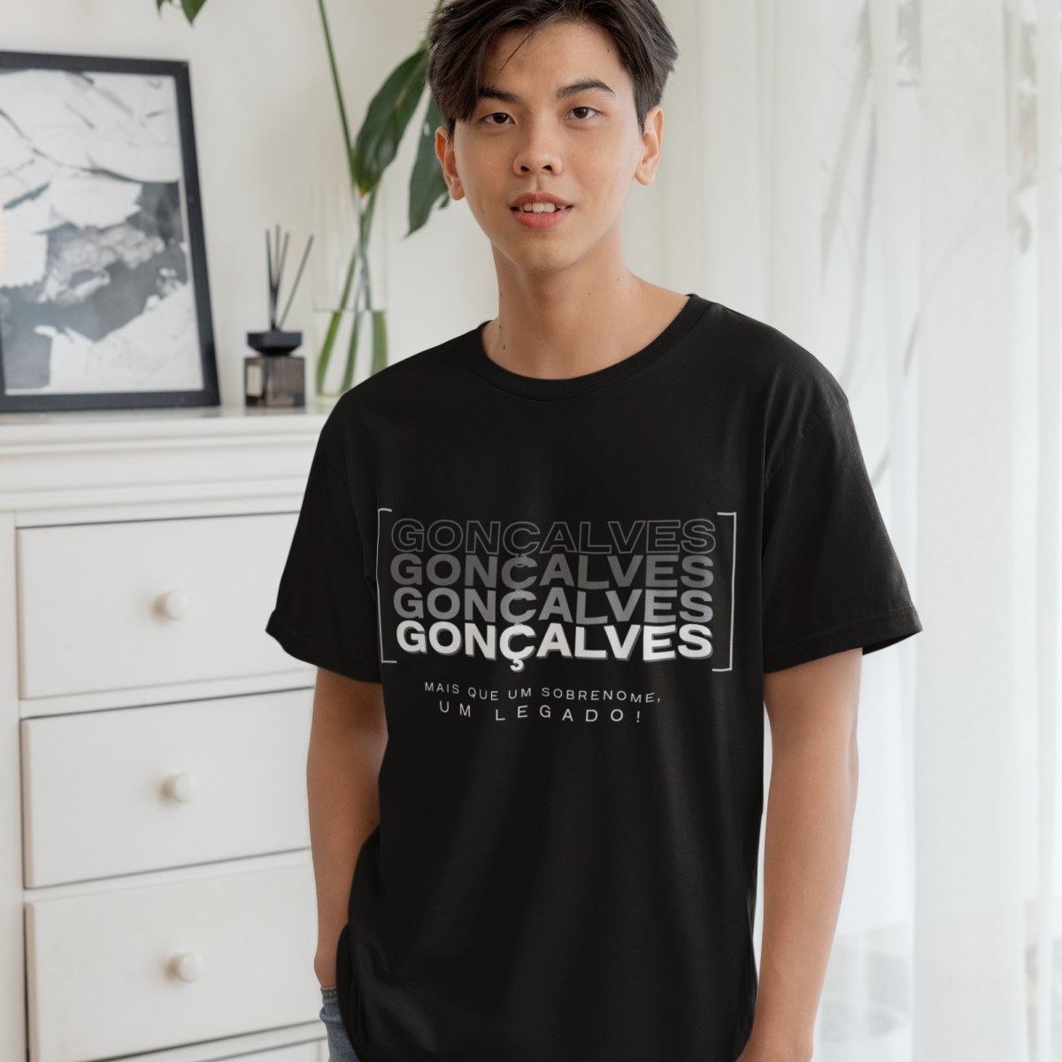 Camiseta Unissex Infanto-Juvenil “Gonçalves, Mais que um Sobrenome, um Legado!” – Vista o Legado (Malha Quality)