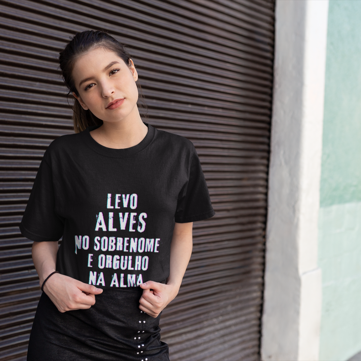 Camiseta Unissex Infanto-Juvenil Alves no Nome, Orgulho na Alma (Malha Quality)