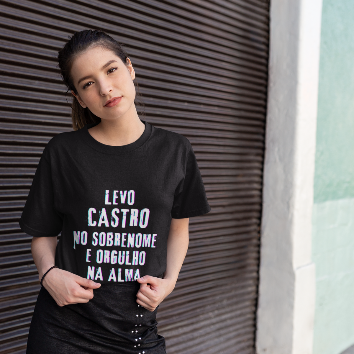 Camiseta Unissex Infanto-Juvenil Castro no Nome, Orgulho na Alma (Malha Quality)