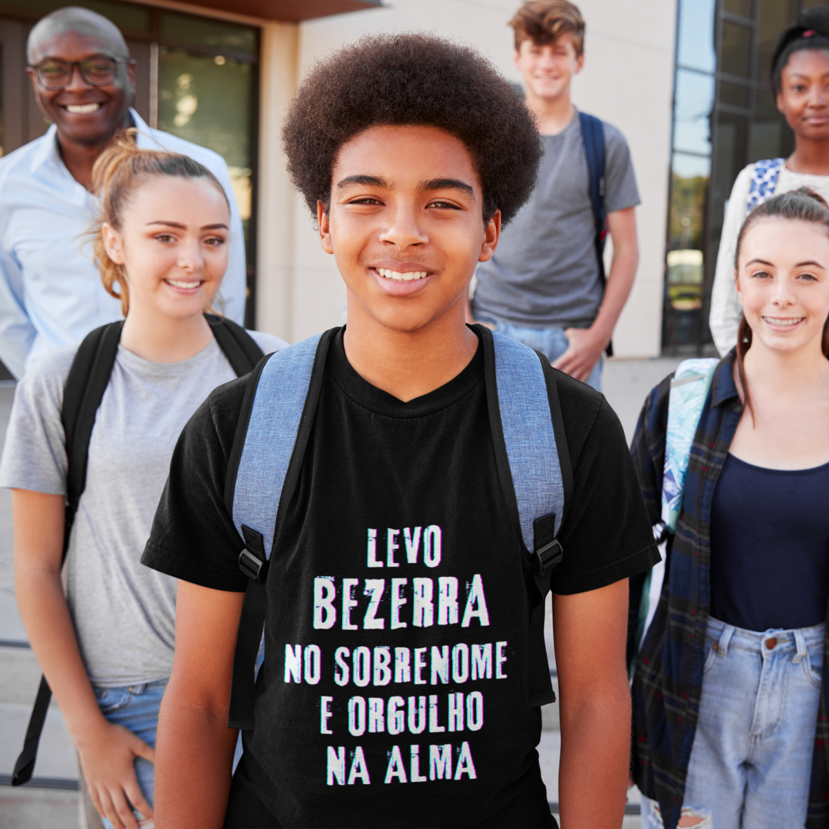 Camiseta Unissex Infanto-Juvenil Bezerra no Nome, Orgulho na Alma (Malha Quality)