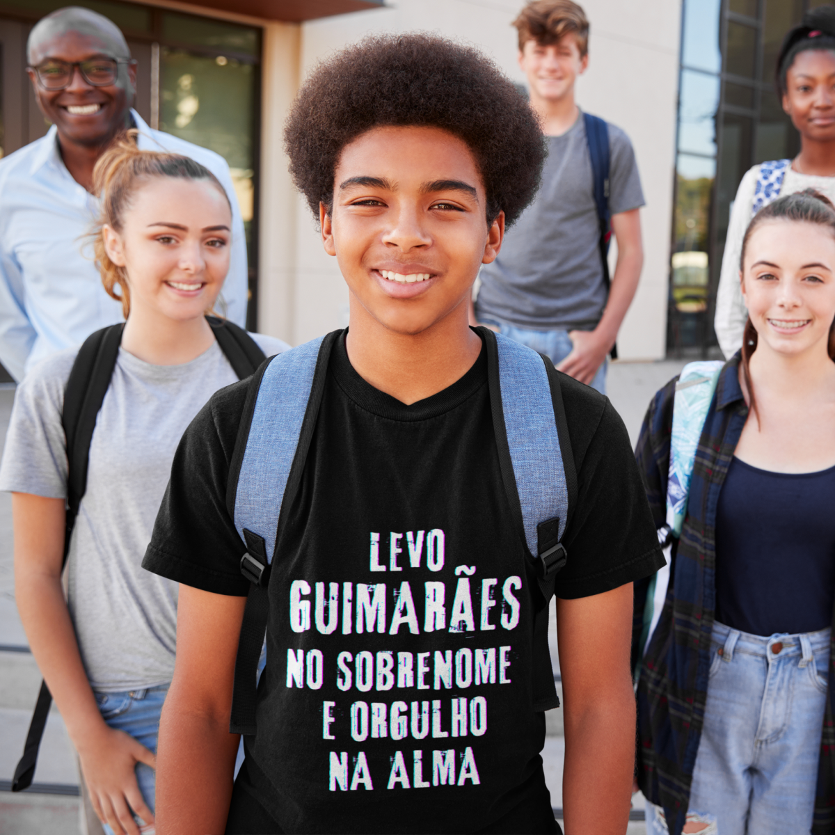 Camiseta Unissex Infanto-Juvenil Guimarães no Nome, Orgulho na Alma (Malha Quality)