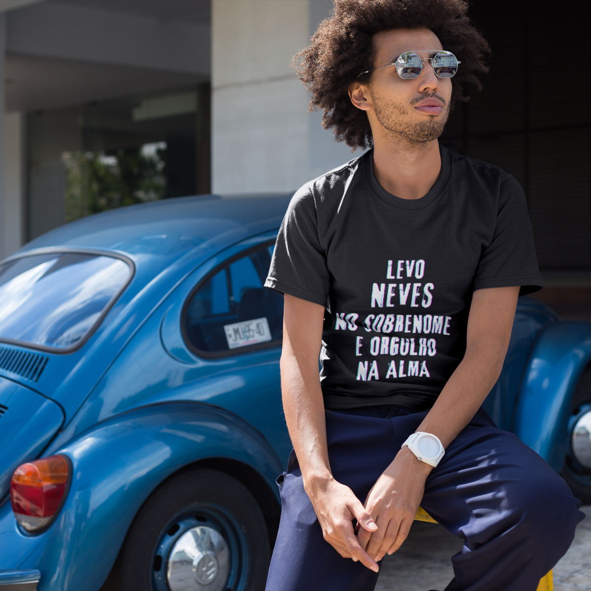 Camiseta Unissex Neves no Nome, Orgulho na Alma (Malha Quality)