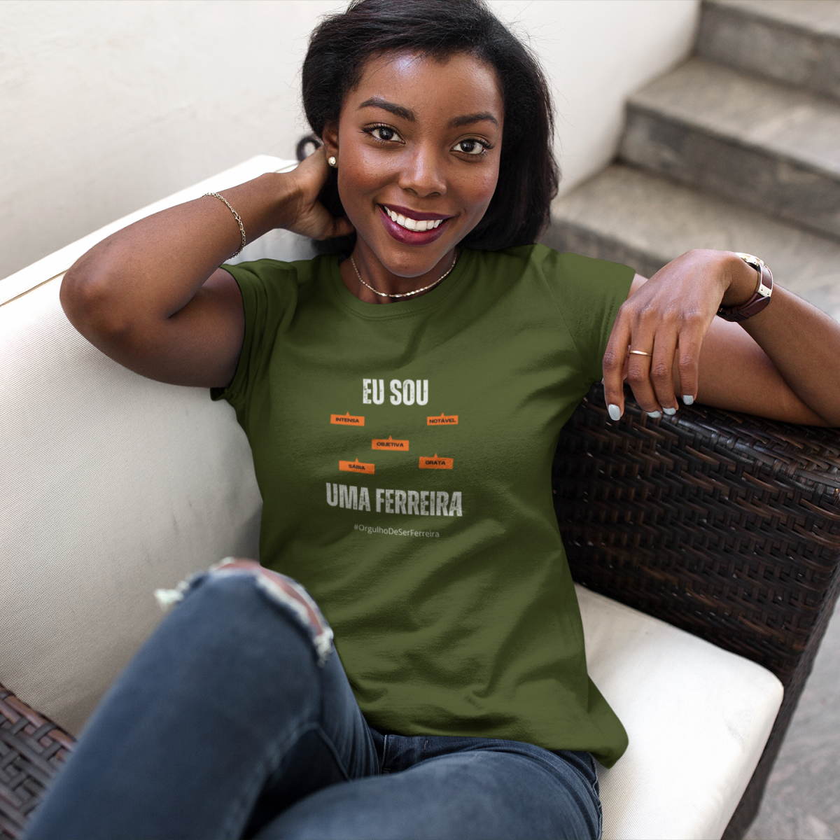 Baby Long Feminina Eu Sou Uma Ferreira – Nome Que Representa (Malha Quality)