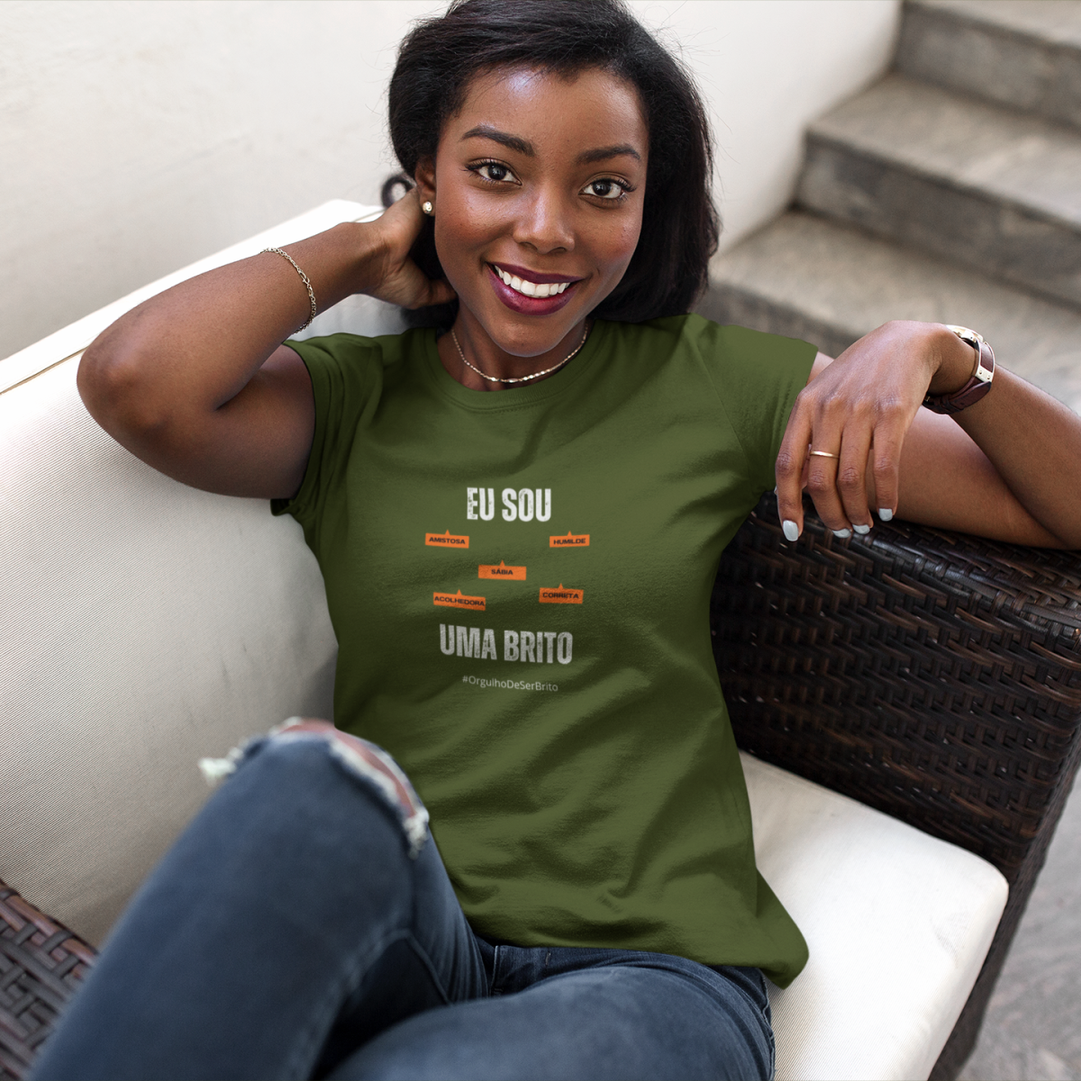 Baby Long Feminina Eu Sou Uma Brito – Nome Que Representa (Malha Quality)