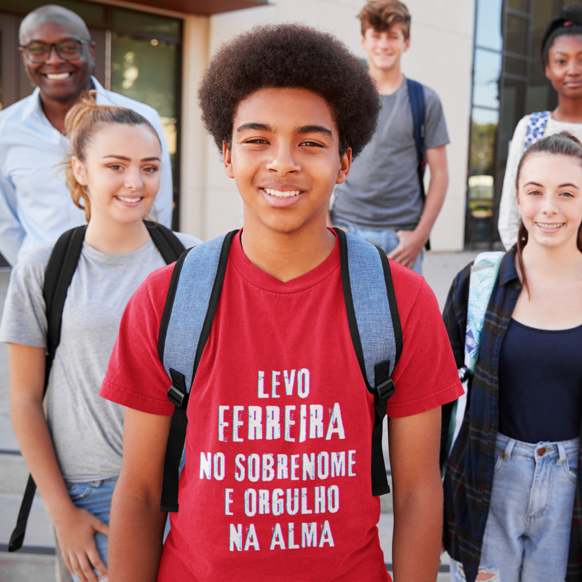 Camiseta Unissex Infanto-Juvenil Ferreira no Nome, Orgulho na Alma (Malha Quality)