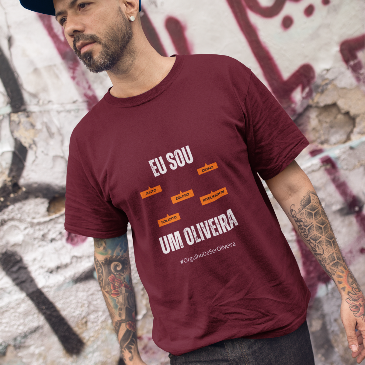 Camiseta Masculina Eu Sou Um Oliveira – Nome Que Representa (Malha Quality)