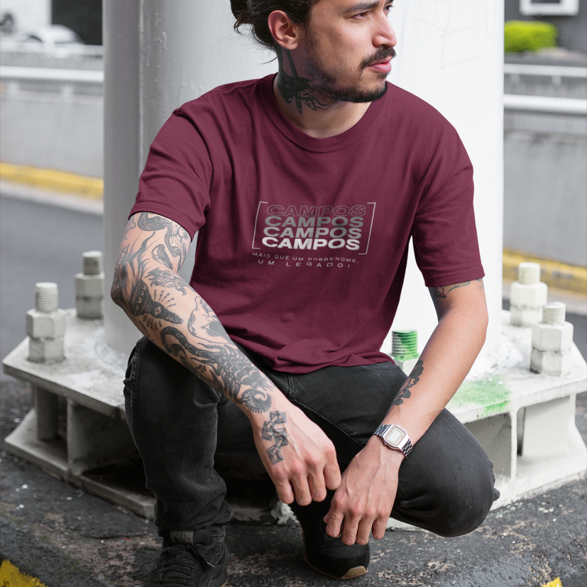 Camiseta Unissex “Campos, Mais que um Sobrenome, um Legado!” – Vista o Legado (Malha Quality)