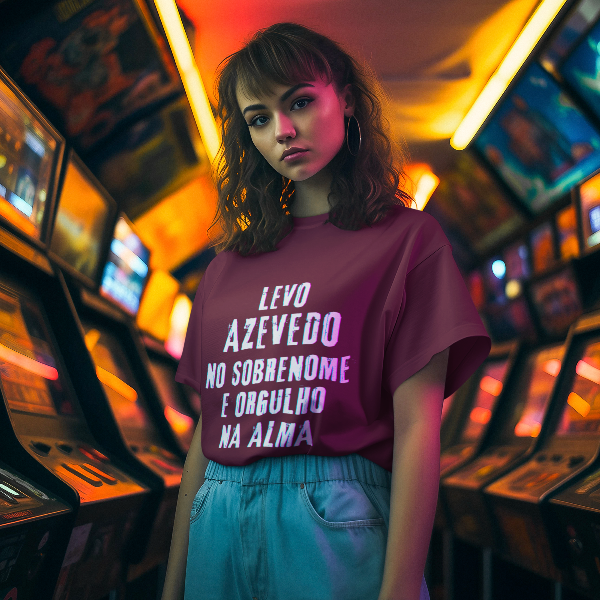 Camiseta Unissex Azevedo no Nome, Orgulho na Alma (Malha Quality)