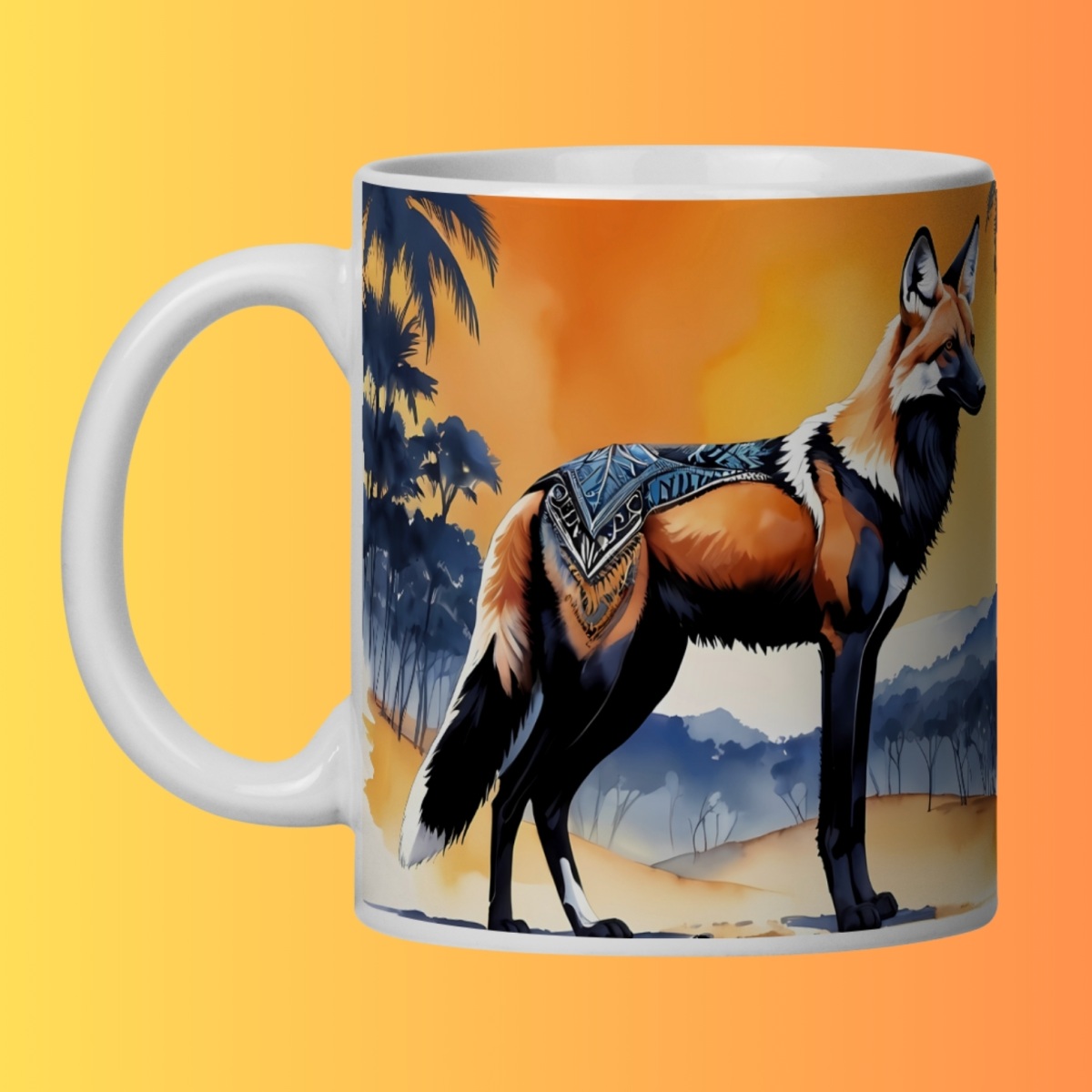 Nome do produto: ARTEMÍSIA Canecas – ‘Lobo-guará – Cerrado Brasileiro’ - 01