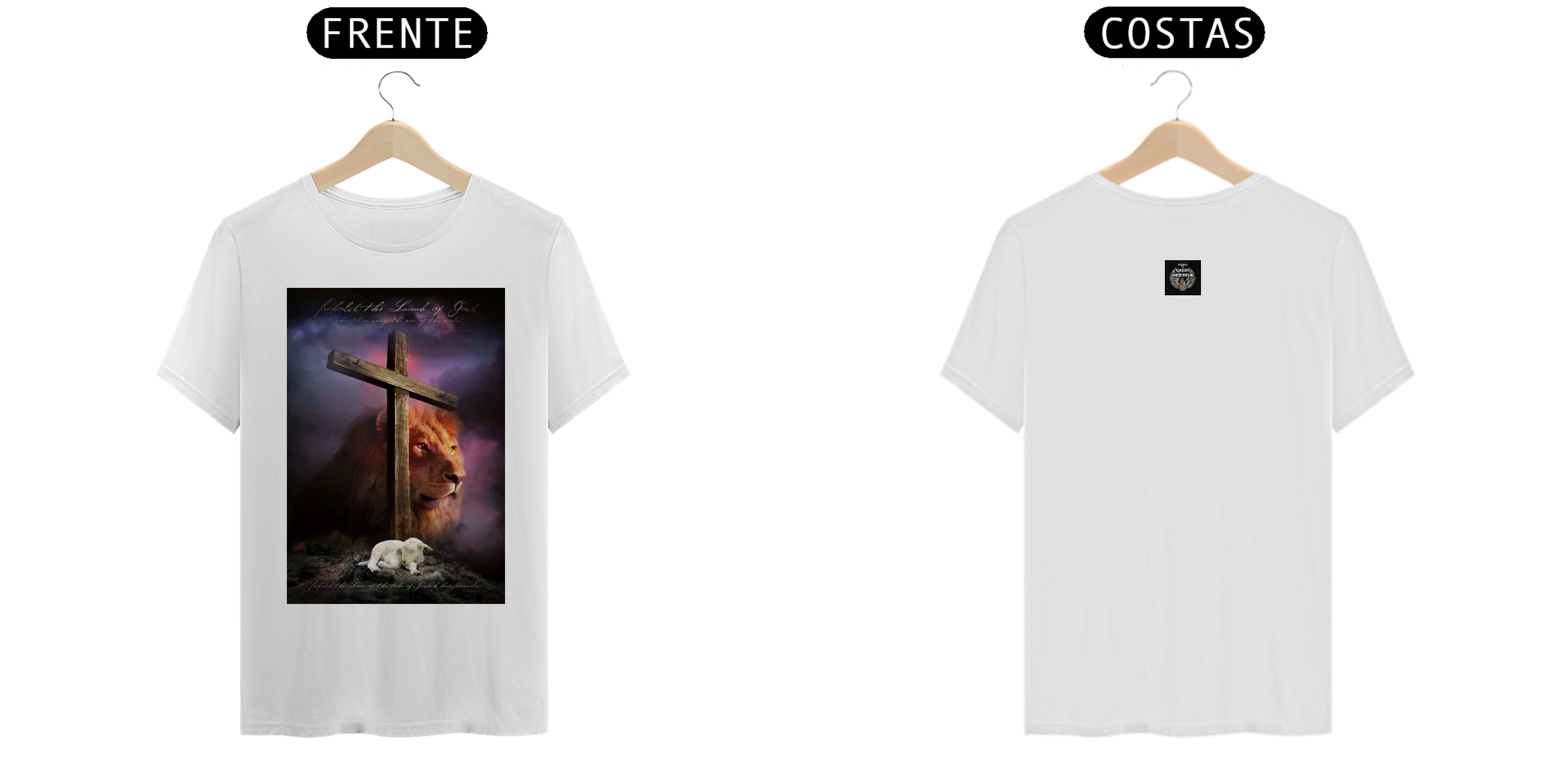 Nome do produto: CAMISA CRUZ LEÃO E CORDEIRO