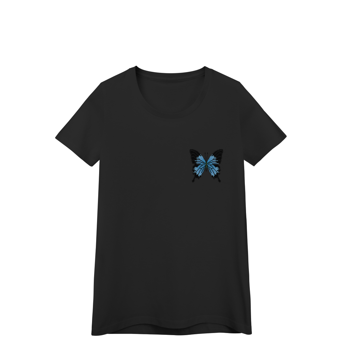 Camiseta Baby Long Premium - Borboleta Azul