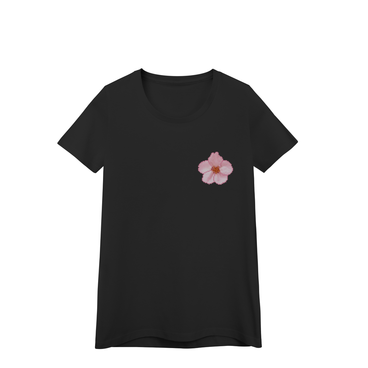 Camiseta Baby Long Premium Frente e Costas - Flor e Árvore de Sakura