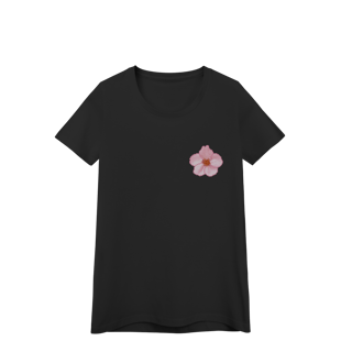 Camiseta Baby Long Premium Frente e Costas - Flor e Árvore de Sakura