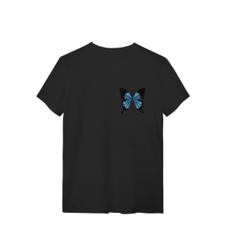 Camiseta Premium Frente e Costas - Borboleta e Noite Estrelada