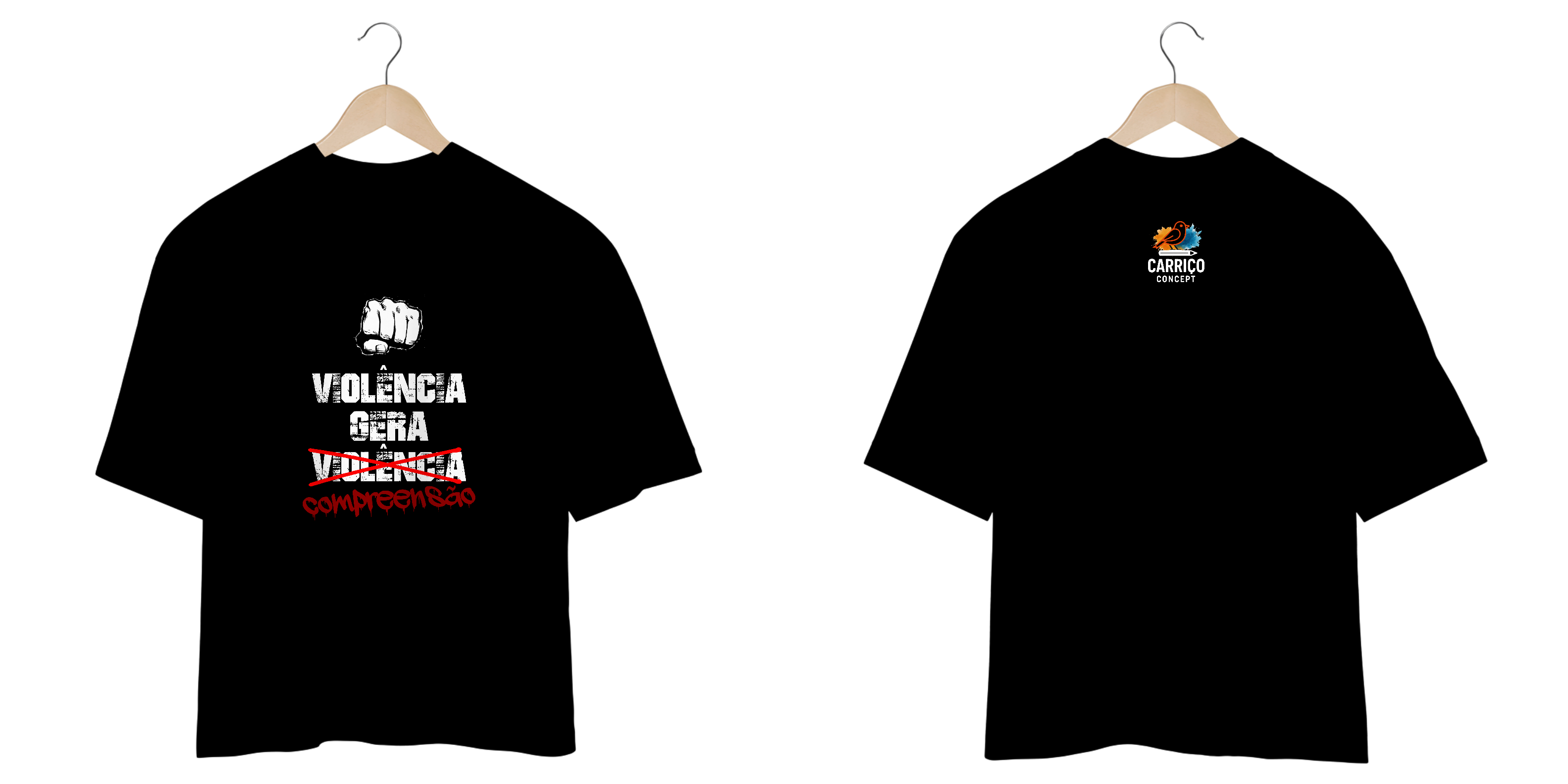 Nome do produto: CAMISA OVERSIZED TREINO: VIOLÊNCIA GERA COMPREENSÃO