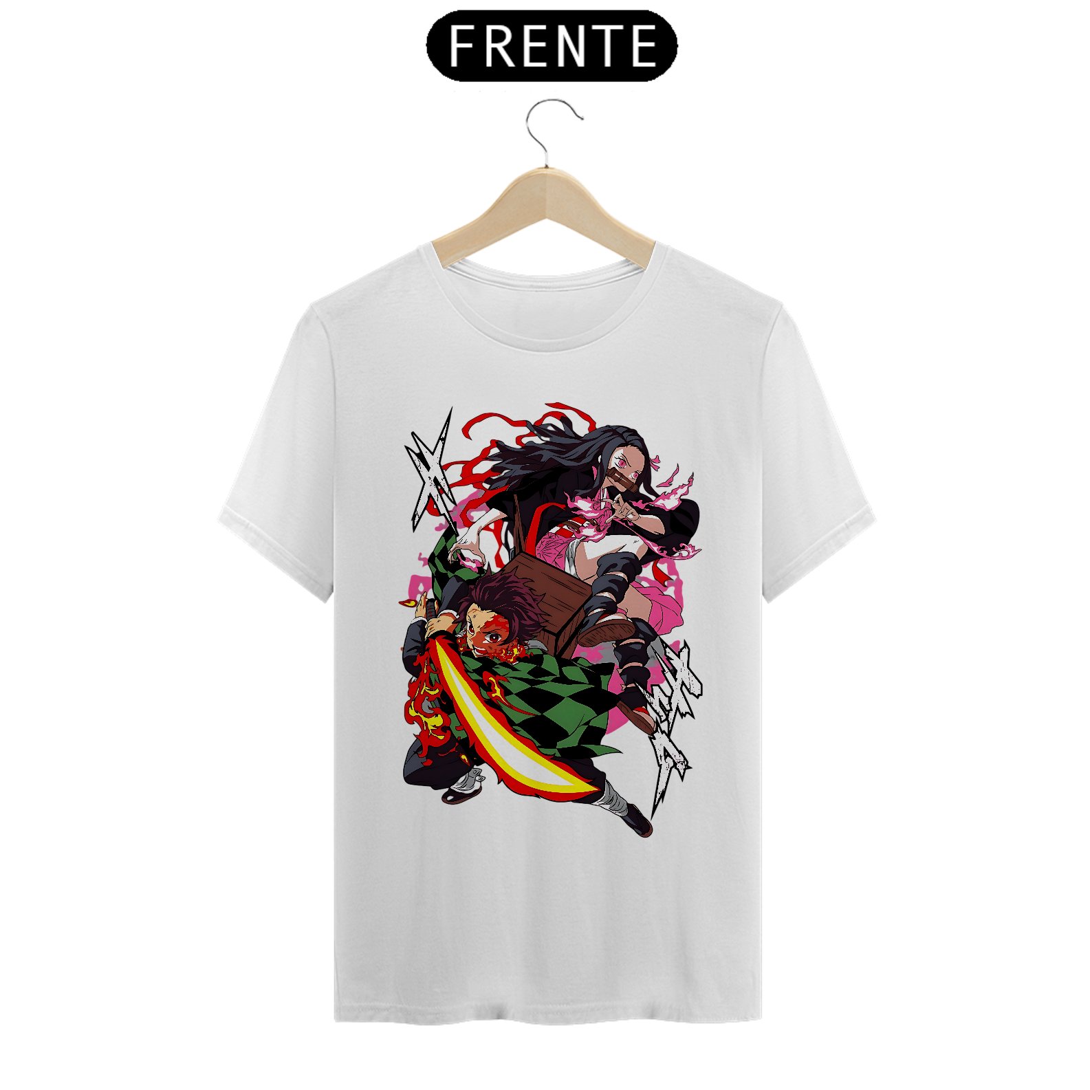 Nome do produto: Camieta Demon Slayer - Tanjiro e Nezuko