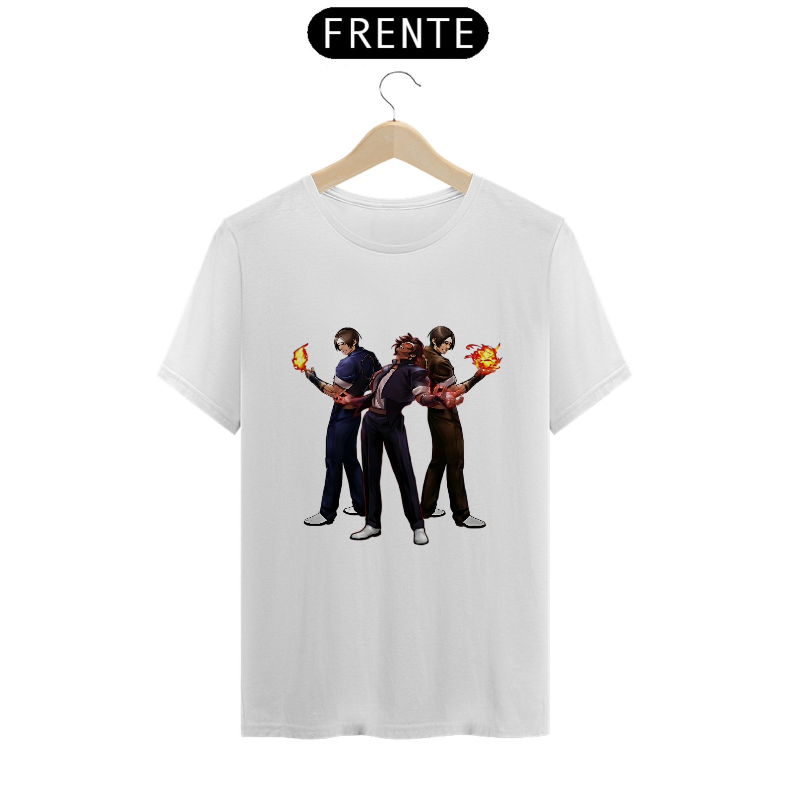 Camiseta KOF 2002 Clones Team - Kusanagi, Kyo 1 e Kyo 2