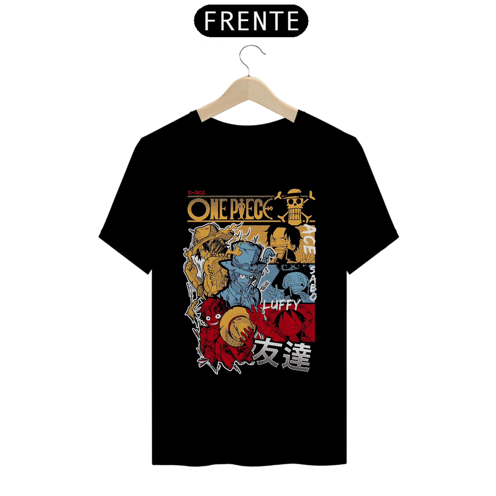 Camiseta One Piece Ace, Sabo, Luffy