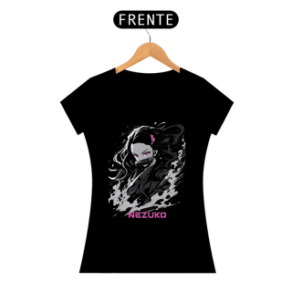 Camiseta Baby Long Demon Slayer Nezuko Black and White