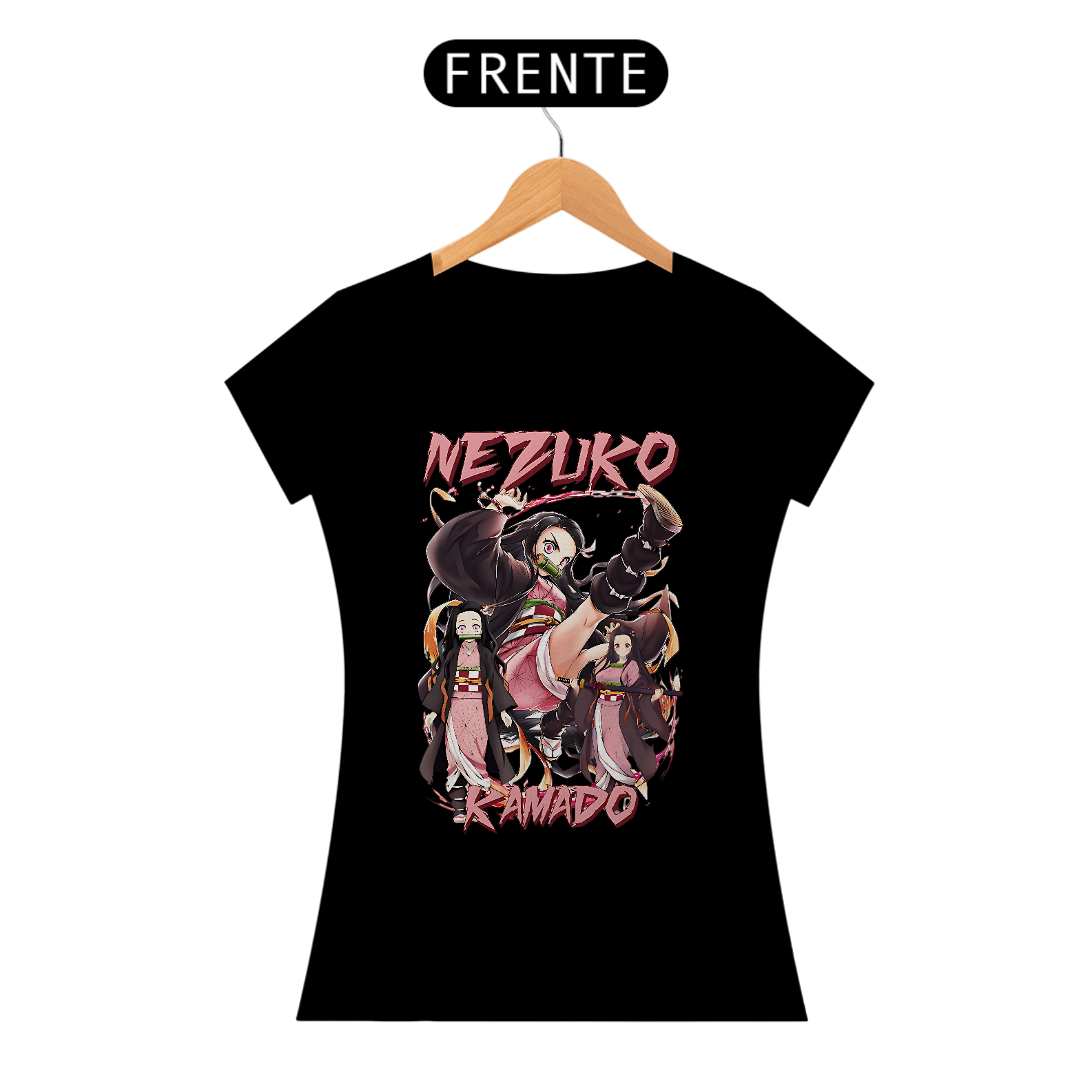 Camiseta Baby Long Demon Slayer Nezuko Kamado Triple