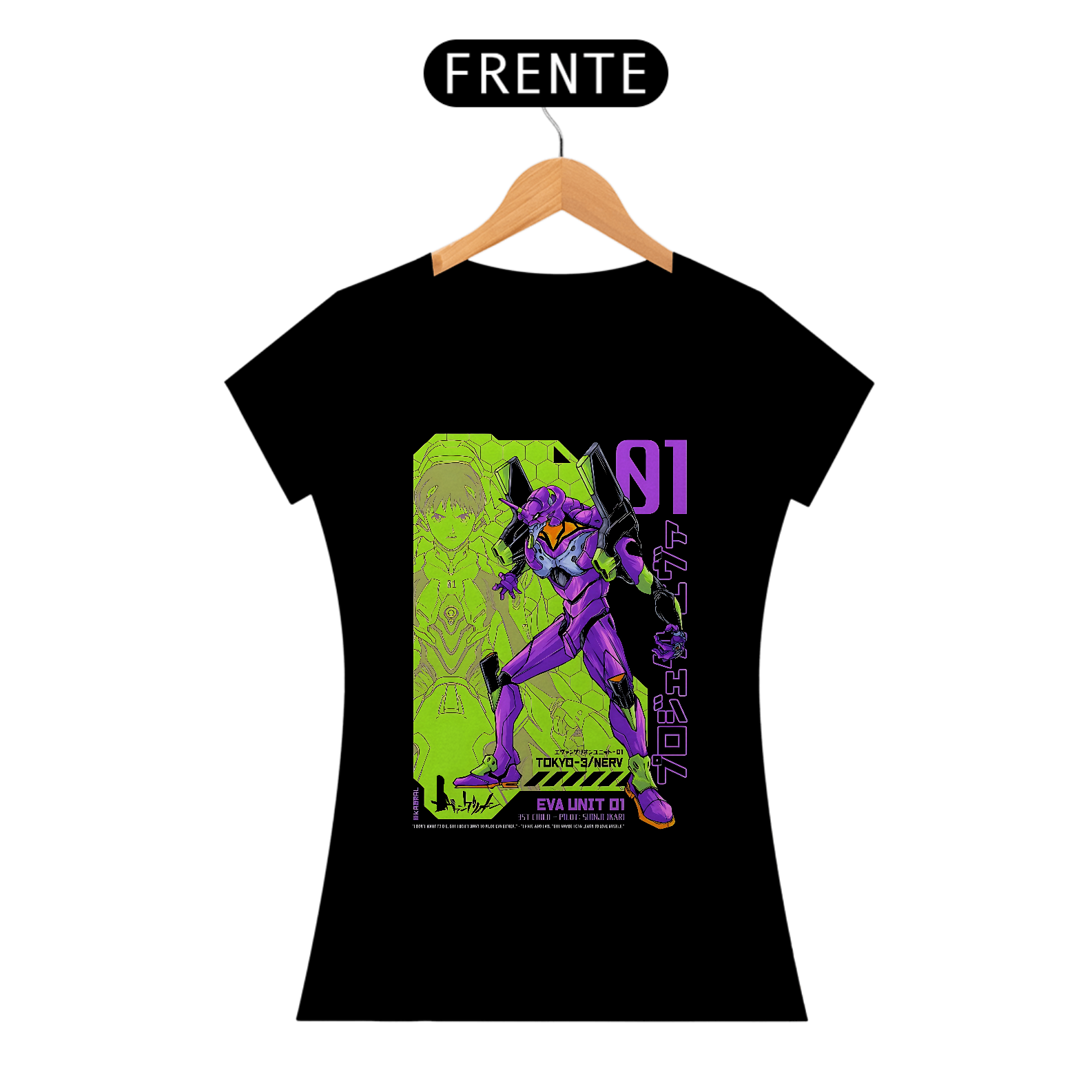 Camiseta Baby Long Evangelion EVA Unit 01