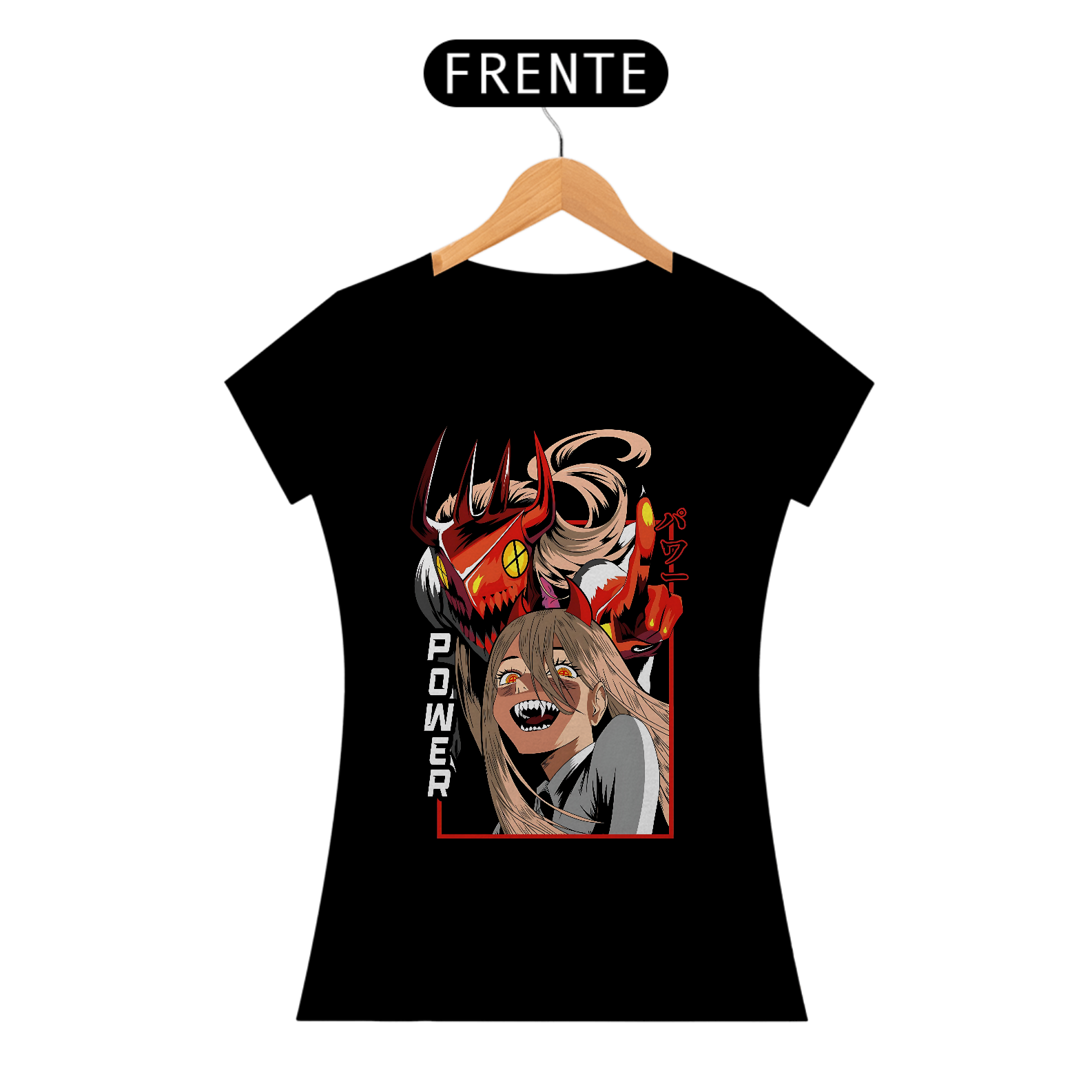 Camiseta Baby Long Chainsaw Man Power and Devi