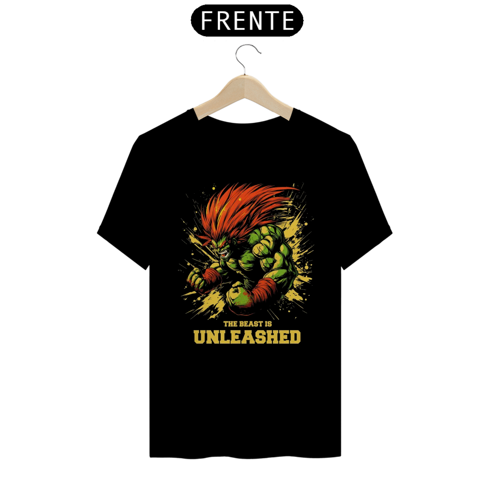 Camiseta Street Fighter Blanka a Besta está Solta!