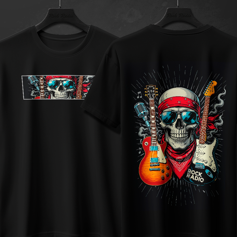 Camiseta Caveira - Rock Radio