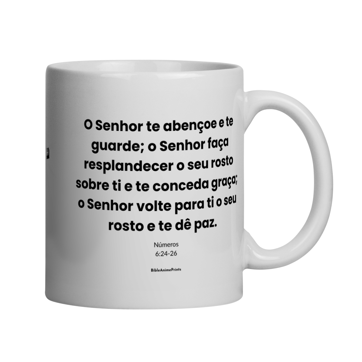 Nome do produto: Caneca Números 6:24-26 - O Senhor te abençoe e te guarde; o Senhor faça resplandecer o seu rosto sobre ti e te conceda graça; o Senhor volte para ti o seu rosto e te dê paz.