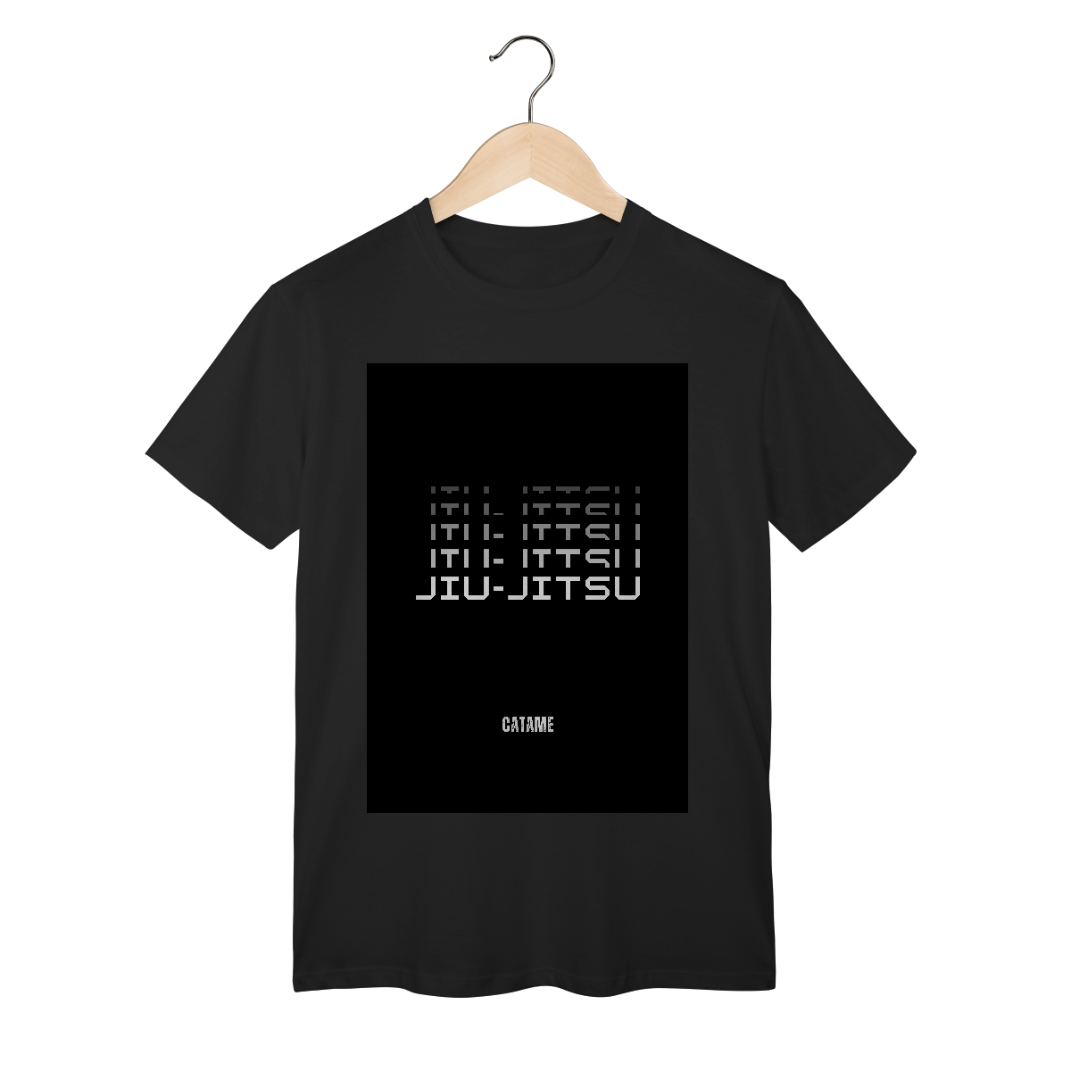 Camiseta degradê jiu-jitsu preta
