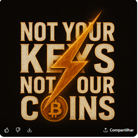 Nome do produto: Not your Keys Not your coins