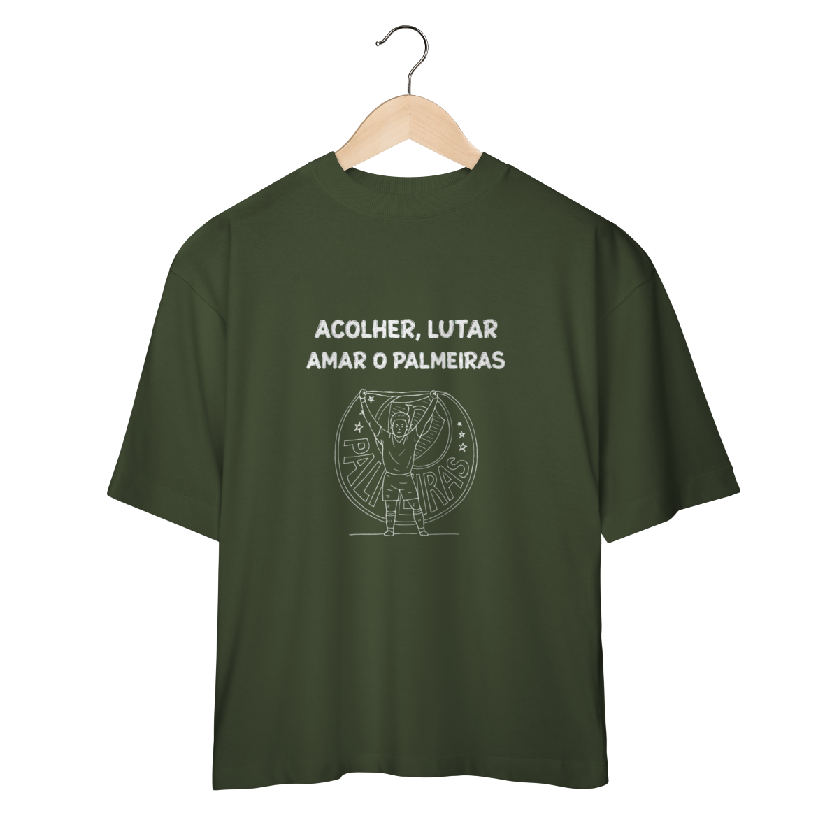 Camiseta Oversized - Acolher, Lutar e Amar