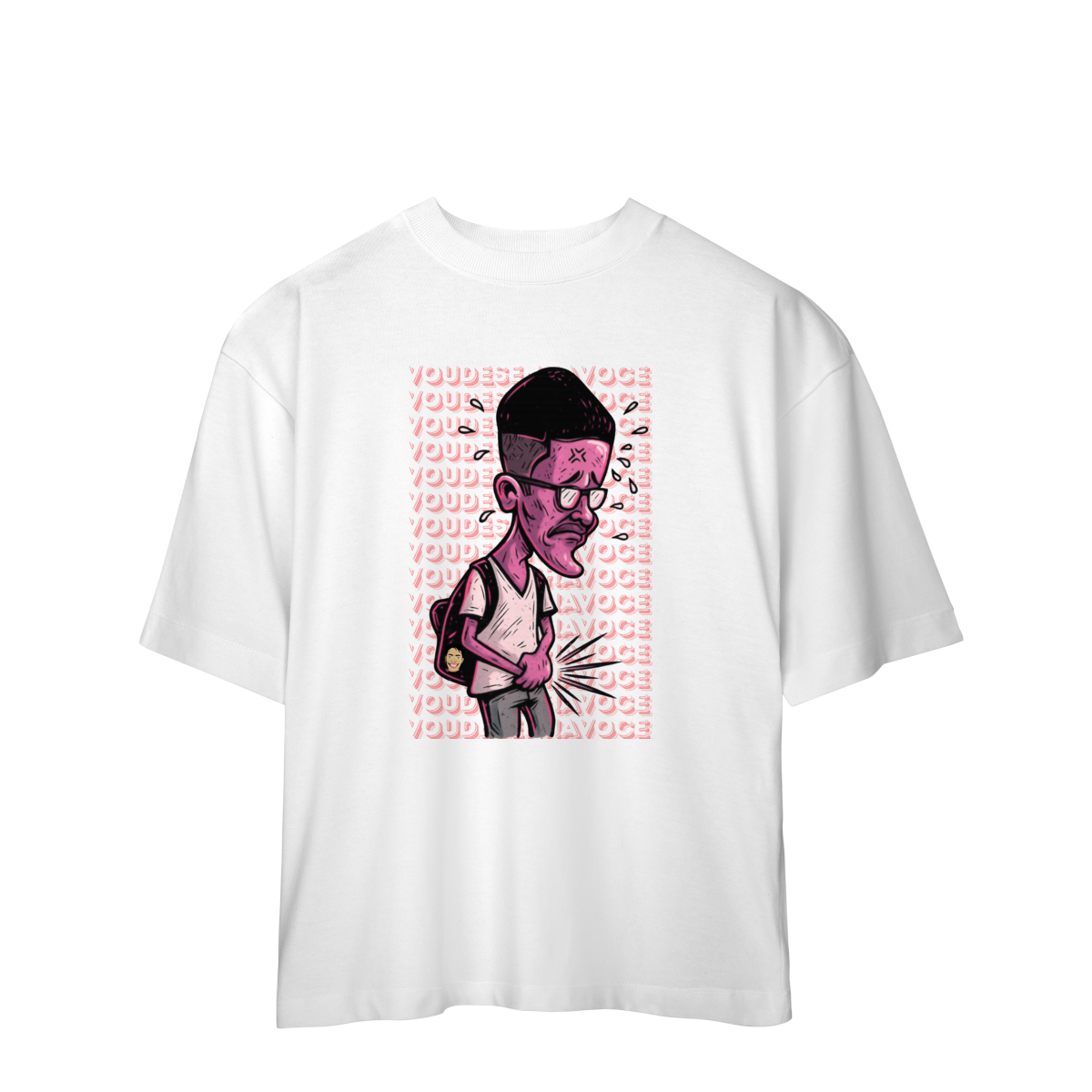 Camisa Estampada Oversized – Caricatura Exclusiva | VOU DESENHAR VOCÊ