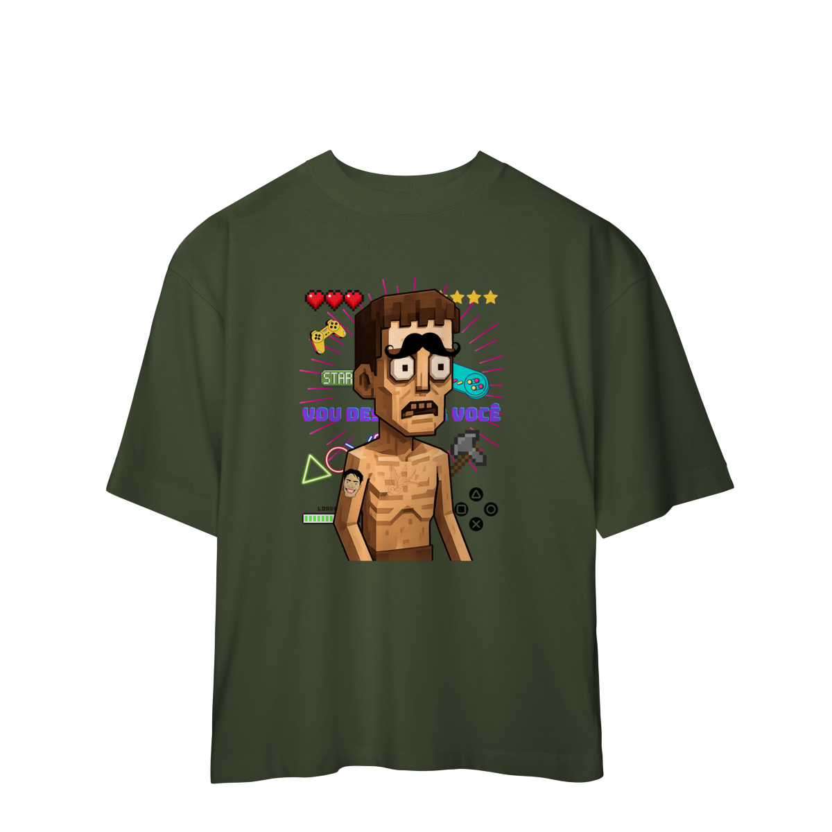 Camisa Estampada Oversized – Caricatura Exclusiva | VOU DESENHAR VOCÊ