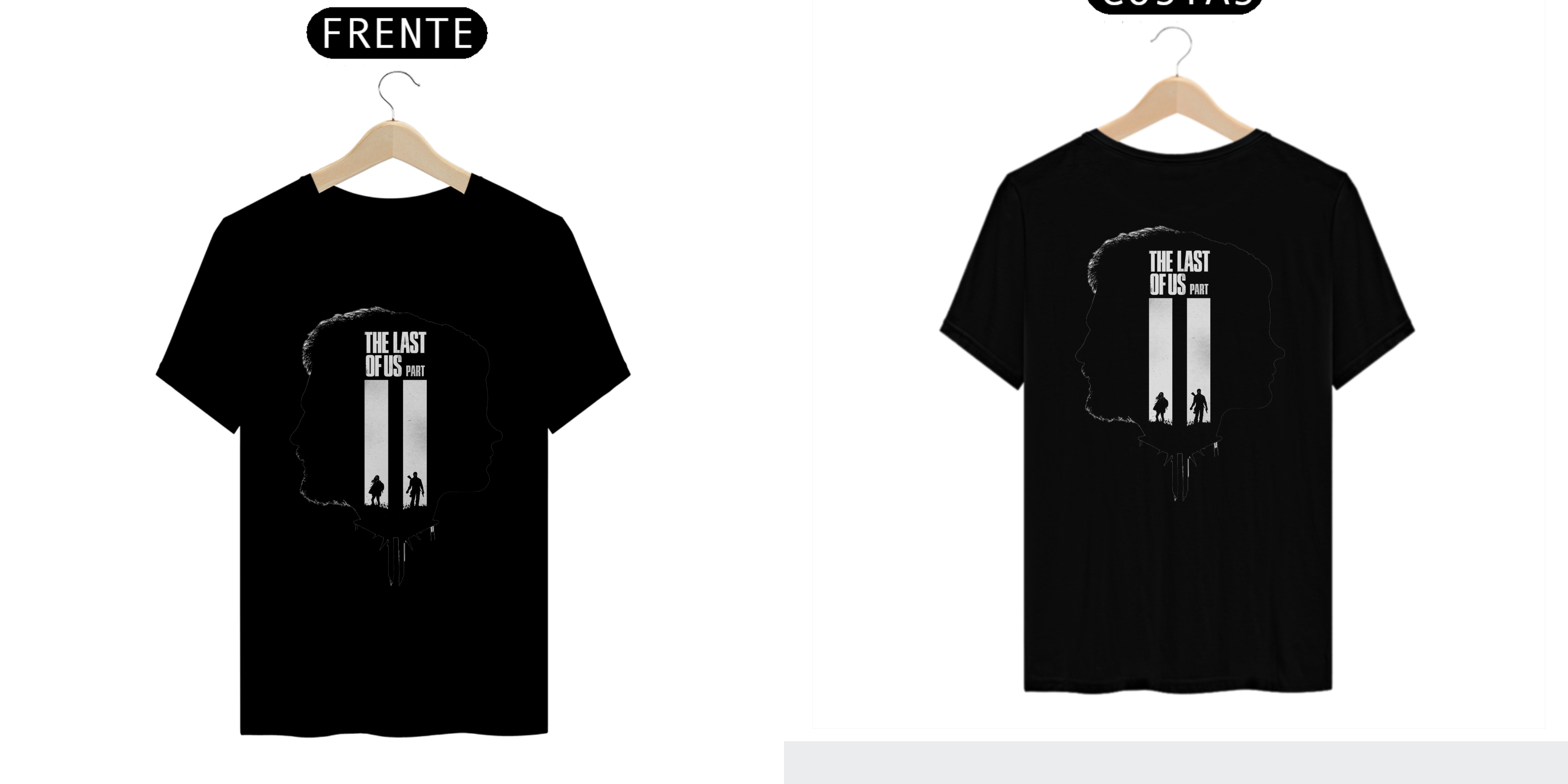 Nome do produto: Camiseta THE LAST OF US Estampada Frente e Verso Unissex | Camiseta Gamer Jogo