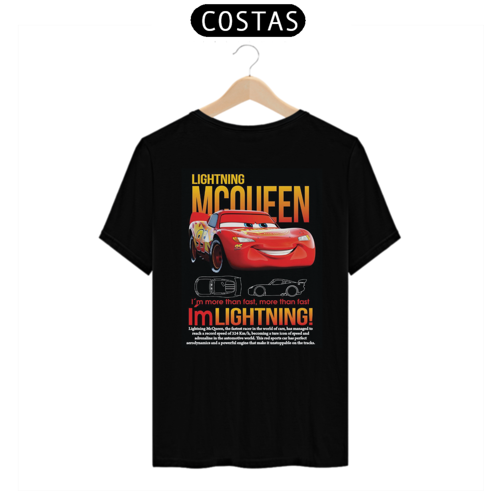 Nome do produto: Camiseta casal Carros Mcqueen e Sally