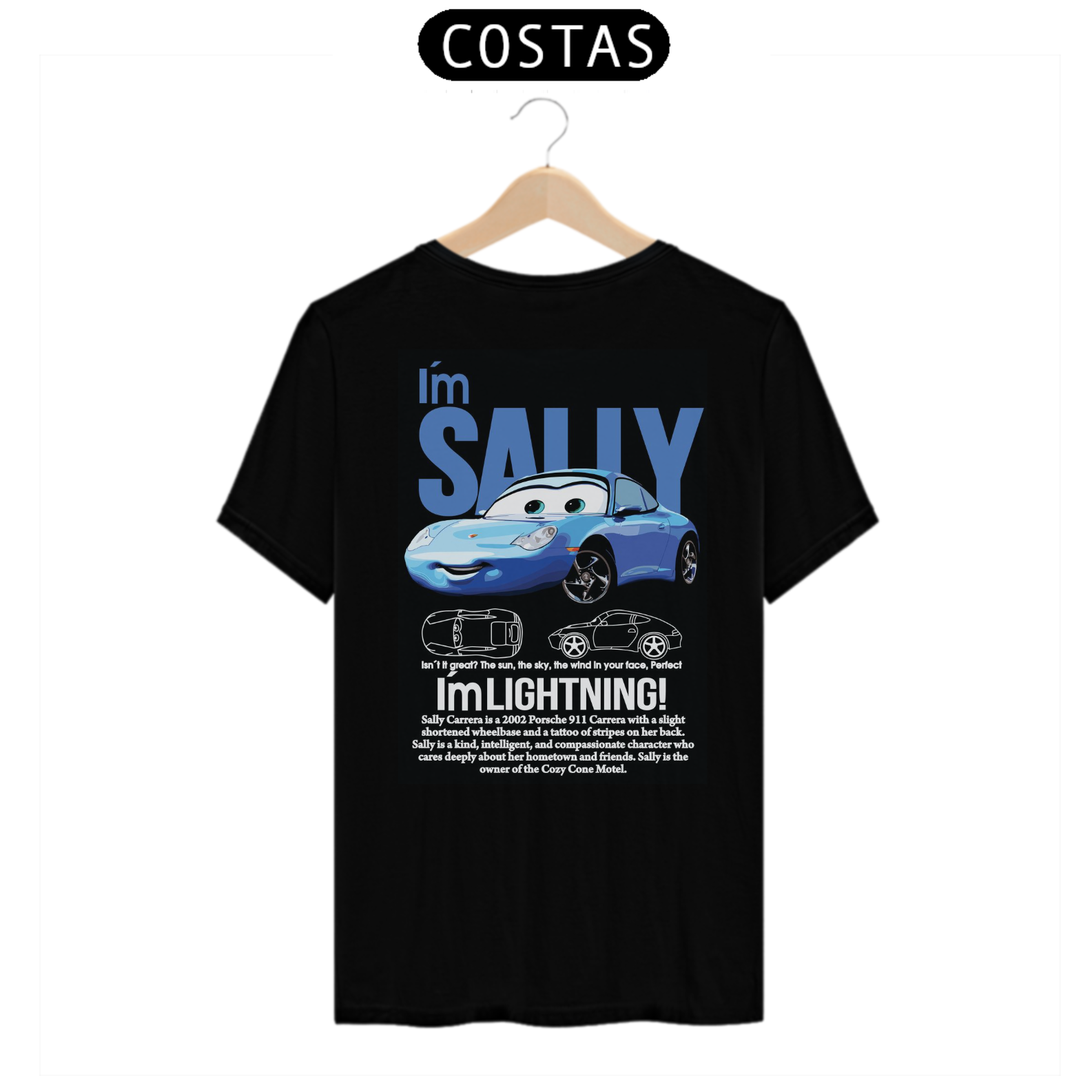 Nome do produto: Camisetas Carros Mcqueen e Sally