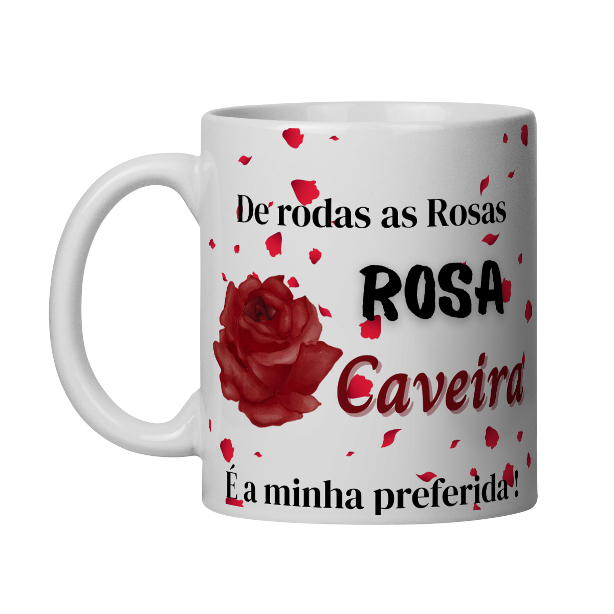 Nome do produto: Caneca Pomba Gira Rosa Caveira