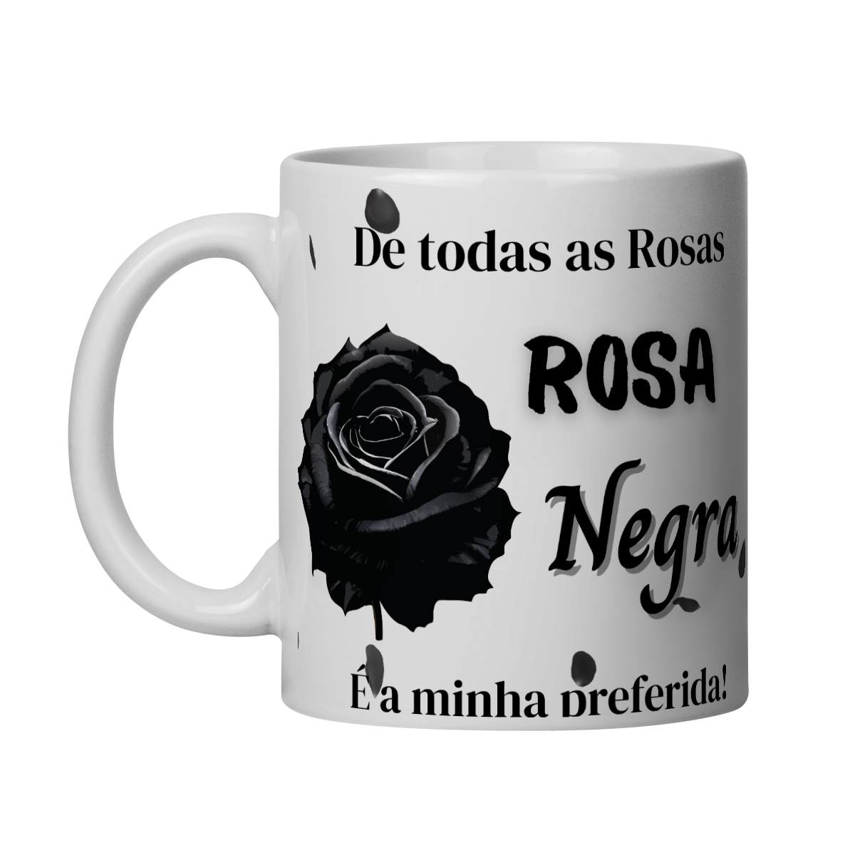 Nome do produto: Caneca Pomba Gira Rosa Negra