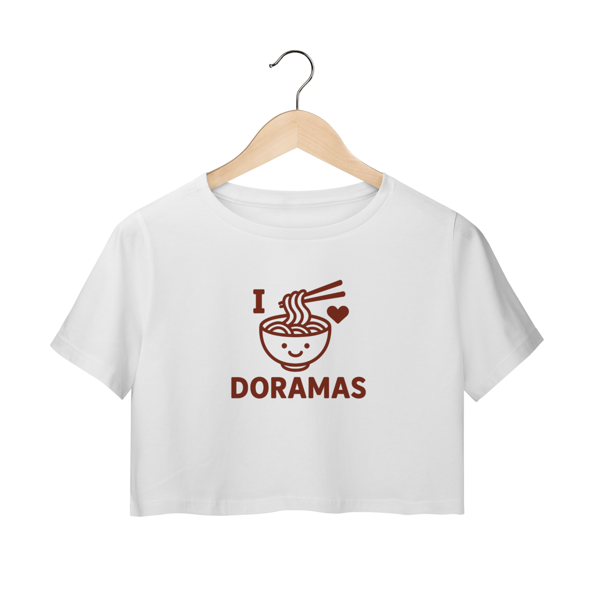 Nome do produto: Cropped “I ❤ Dorama” – Estilo Dorameiro