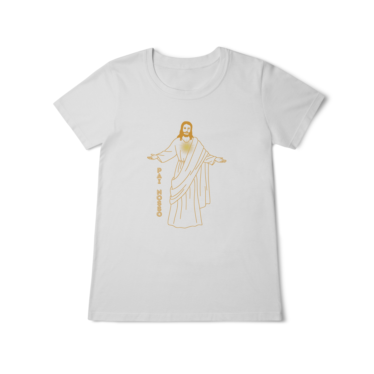 Camiseta Feminina Baby Long Classic - Jesus - Pai Nosso