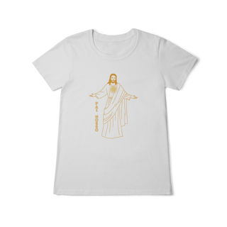 Camiseta Feminina Baby Long Classic - Jesus - Pai Nosso