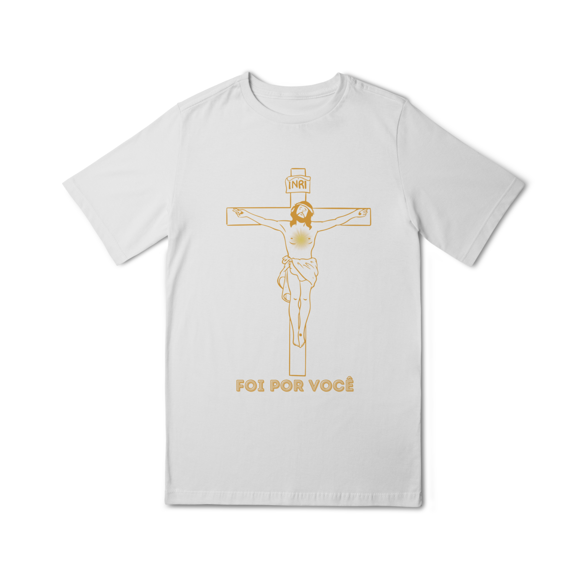 Camiseta Quality Infantil (10 a 14) - Foi por Você - Cruz